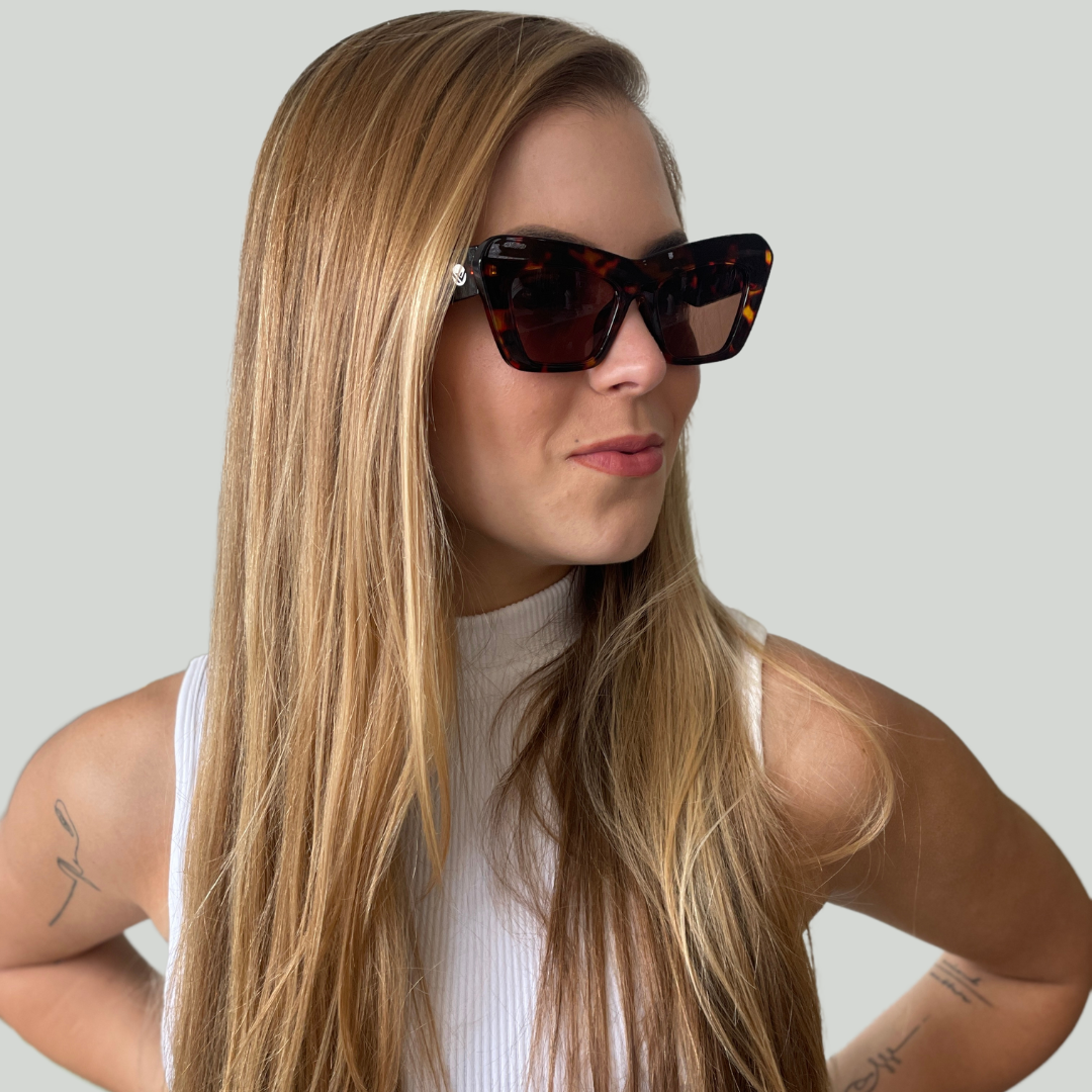 Brickell Animal Print - Cat Eye Sunglasses - Woodensun Sunglasses | Eco-fashion eyewear