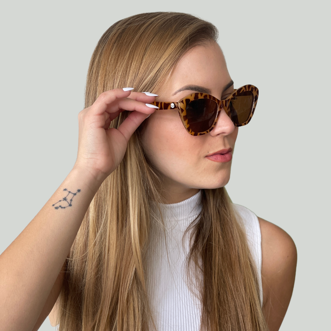 Coral Gables Beige - Cateye Sunglasses - Woodensun Sunglasses | Eco-fashion eyewear
