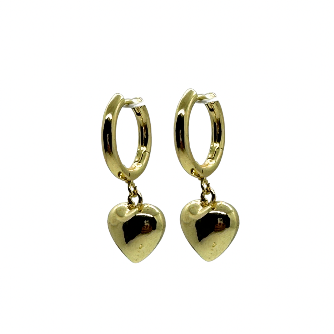 Heart Balloon Earring Gold Plate