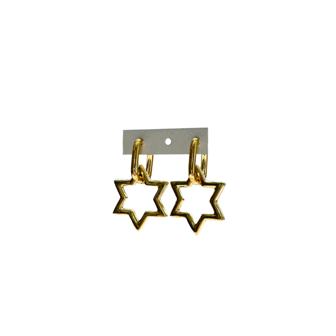 U Link Large Star Earring Gold Plate